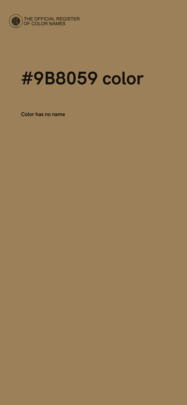 #9B8059 color image