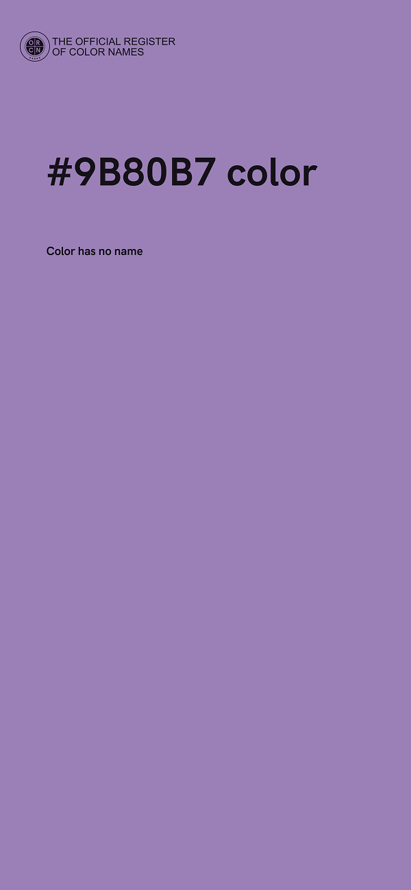 #9B80B7 color image