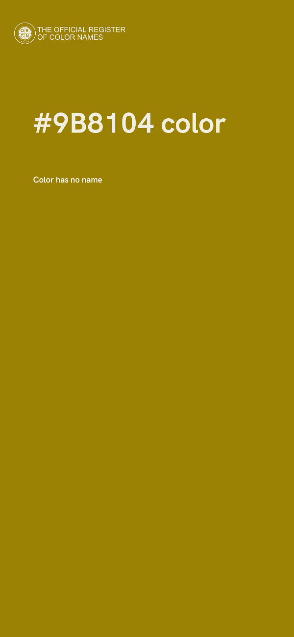 #9B8104 color image