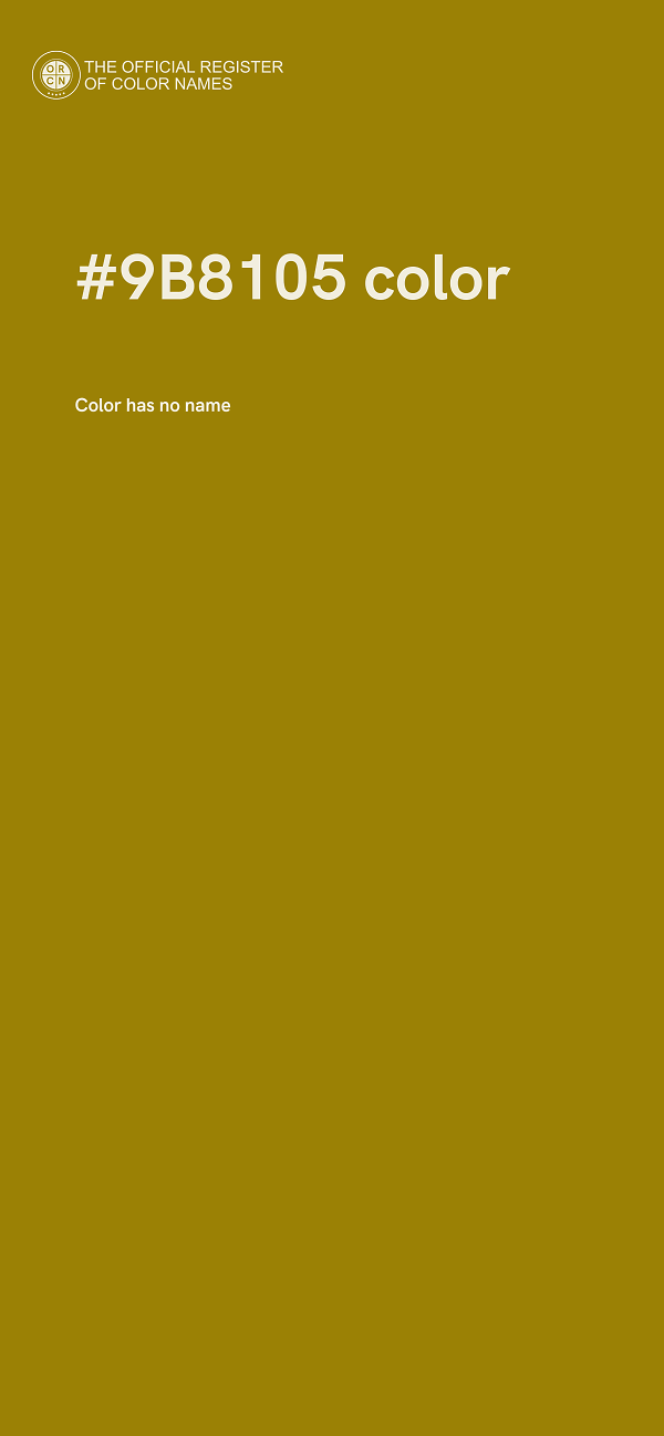 #9B8105 color image