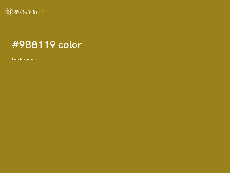 #9B8119 color image