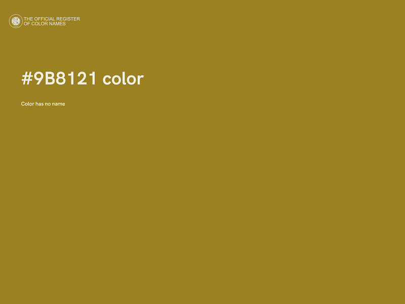 #9B8121 color image