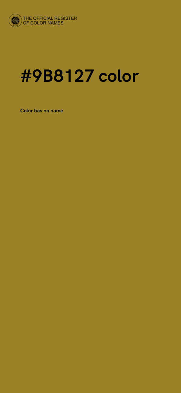 #9B8127 color image