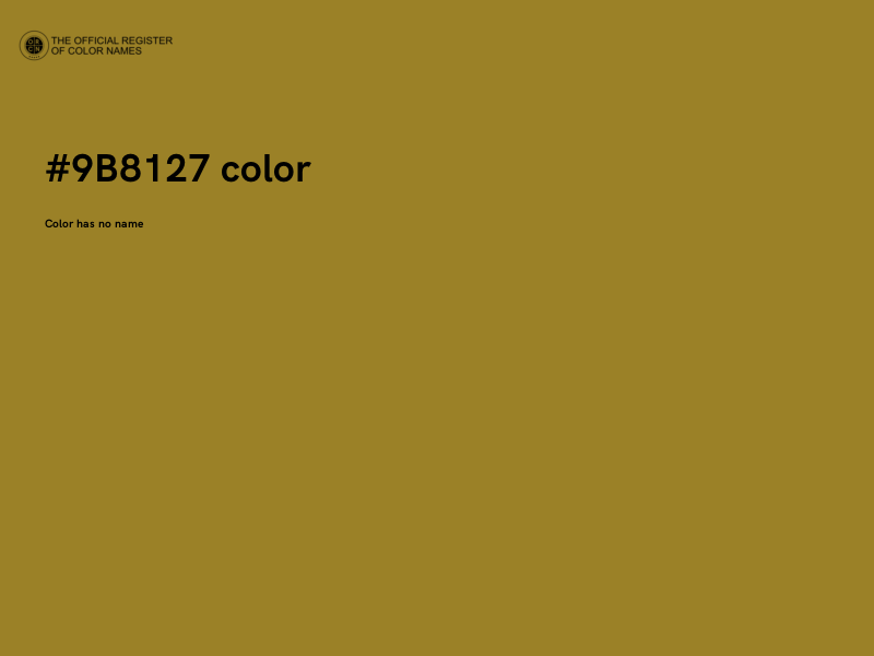 #9B8127 color image