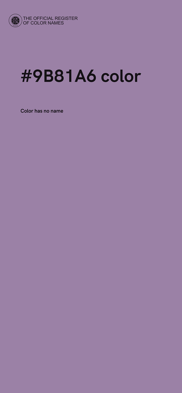 #9B81A6 color image