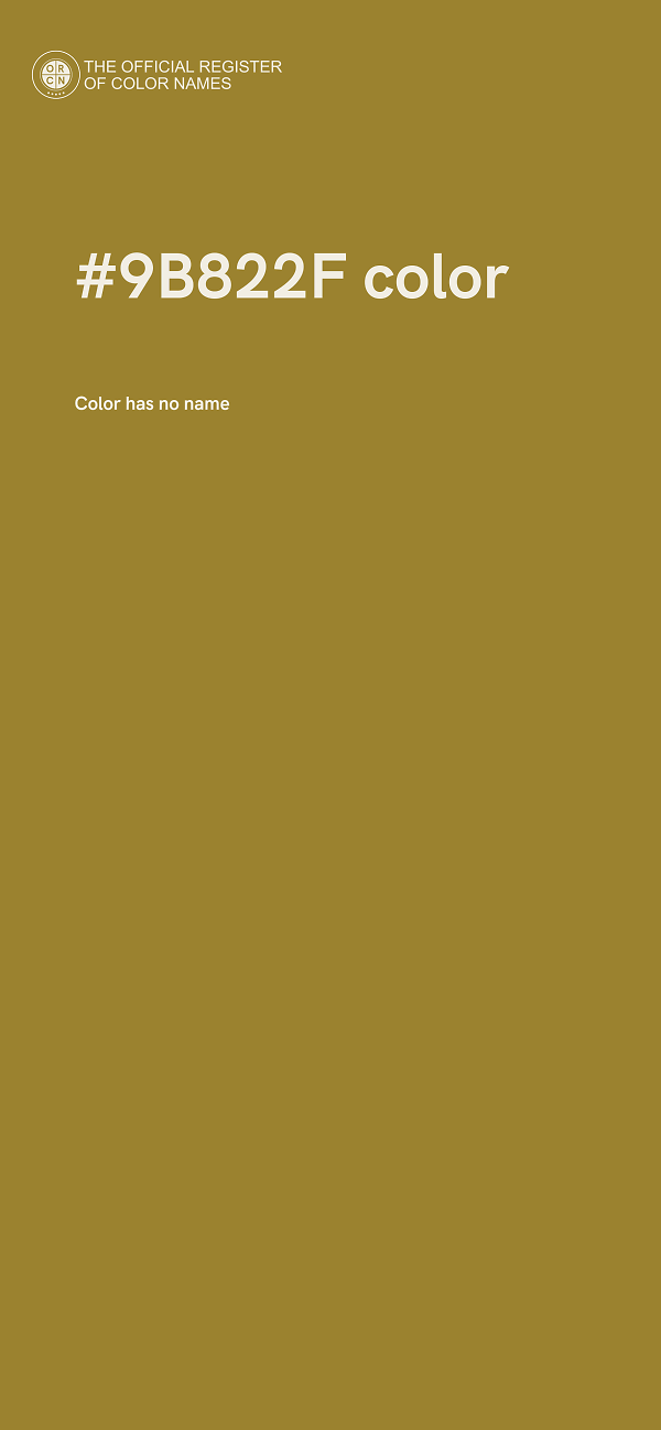 #9B822F color image