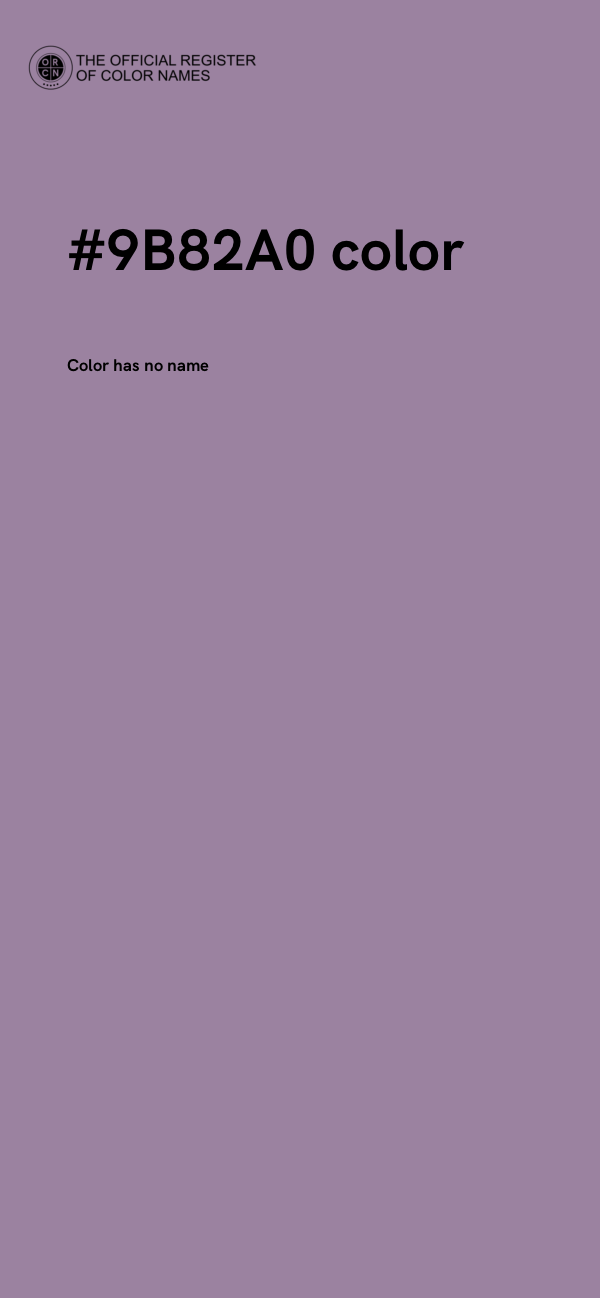 #9B82A0 color image