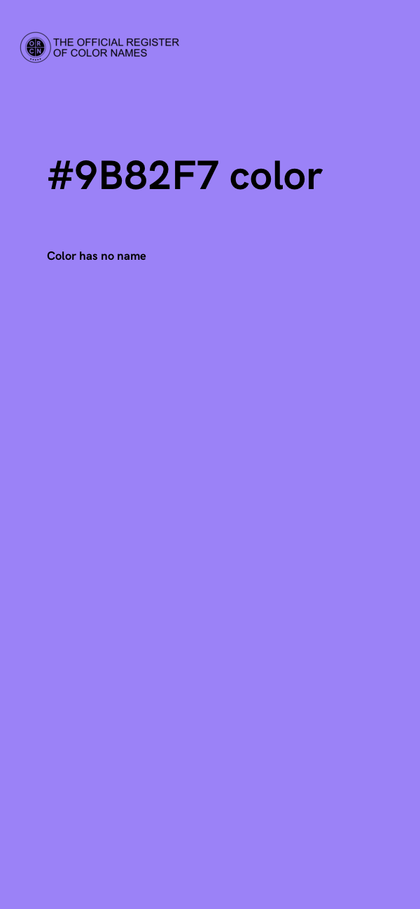 #9B82F7 color image