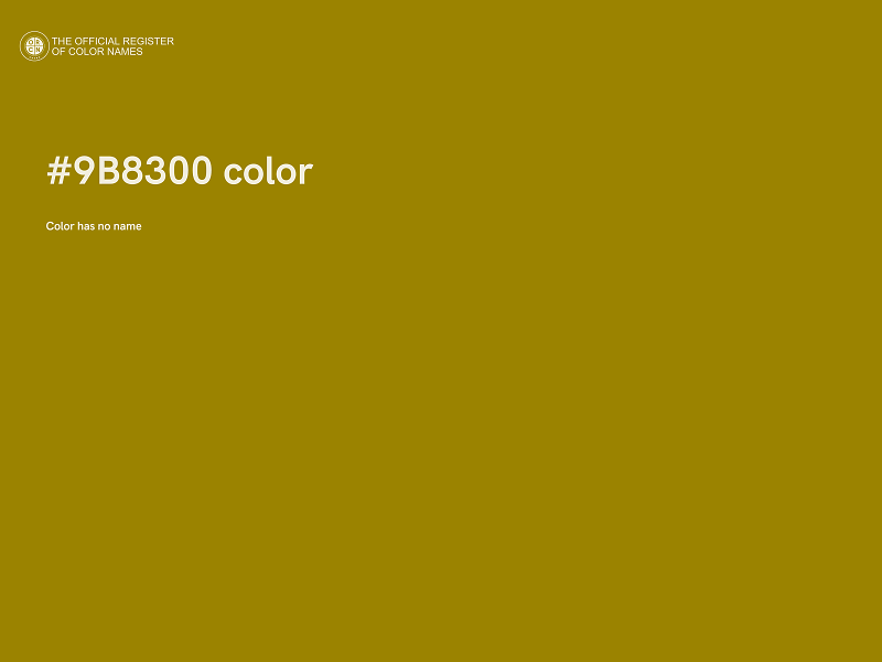 #9B8300 color image