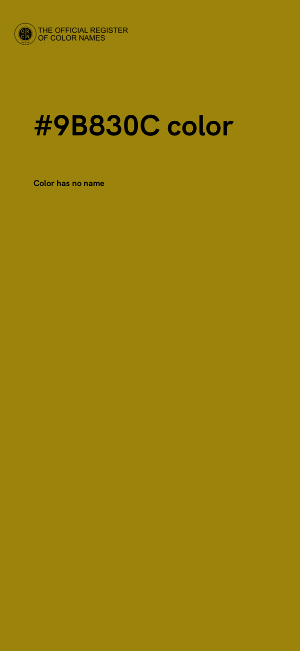 #9B830C color image