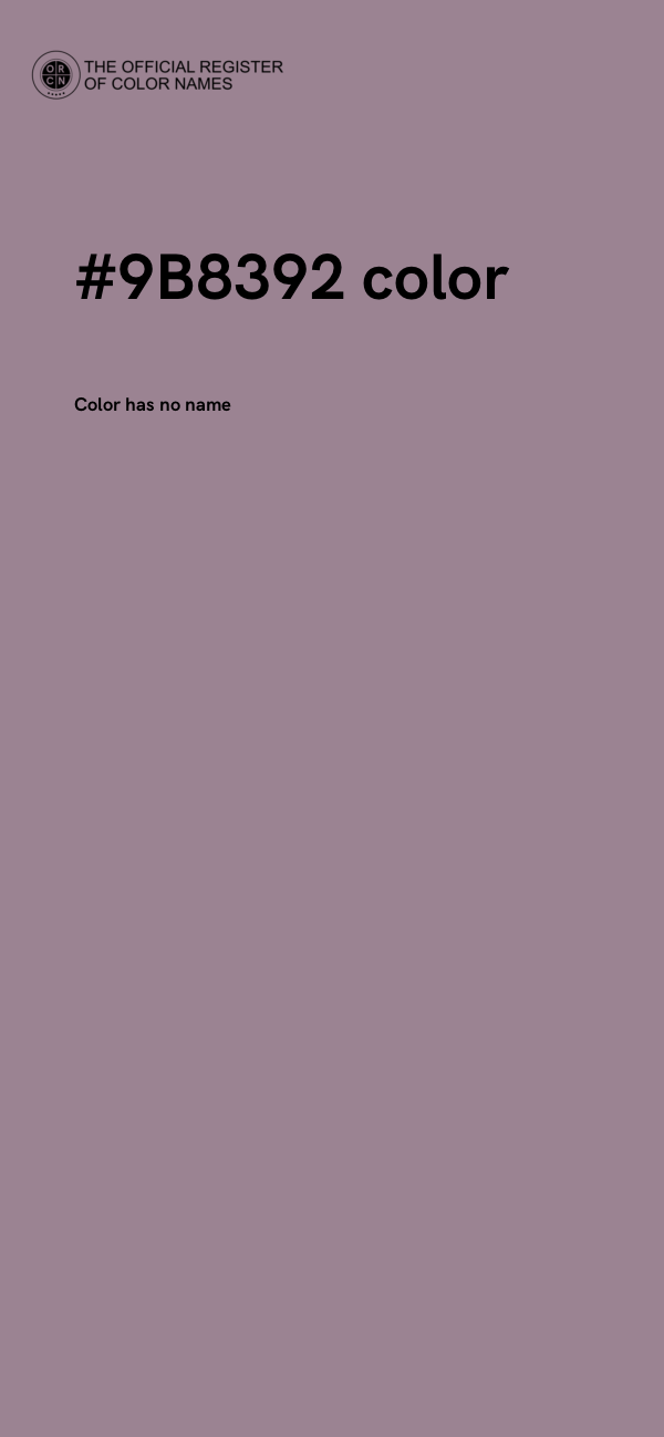 #9B8392 color image