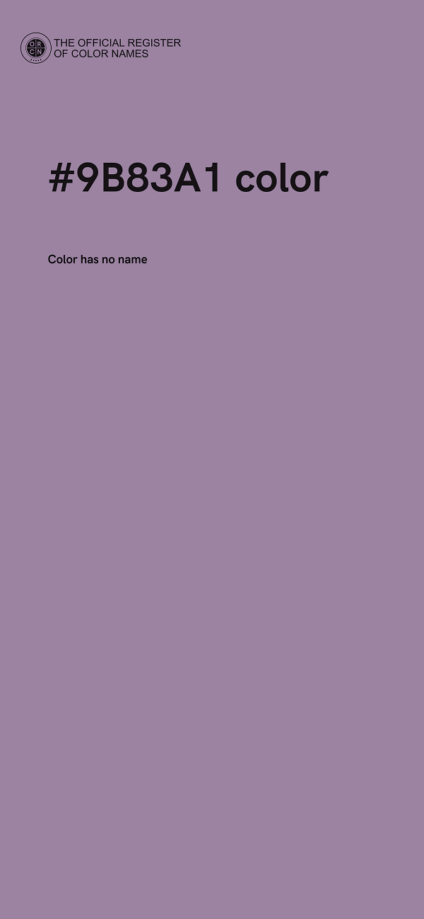 #9B83A1 color image