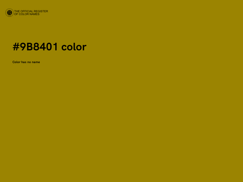 #9B8401 color image