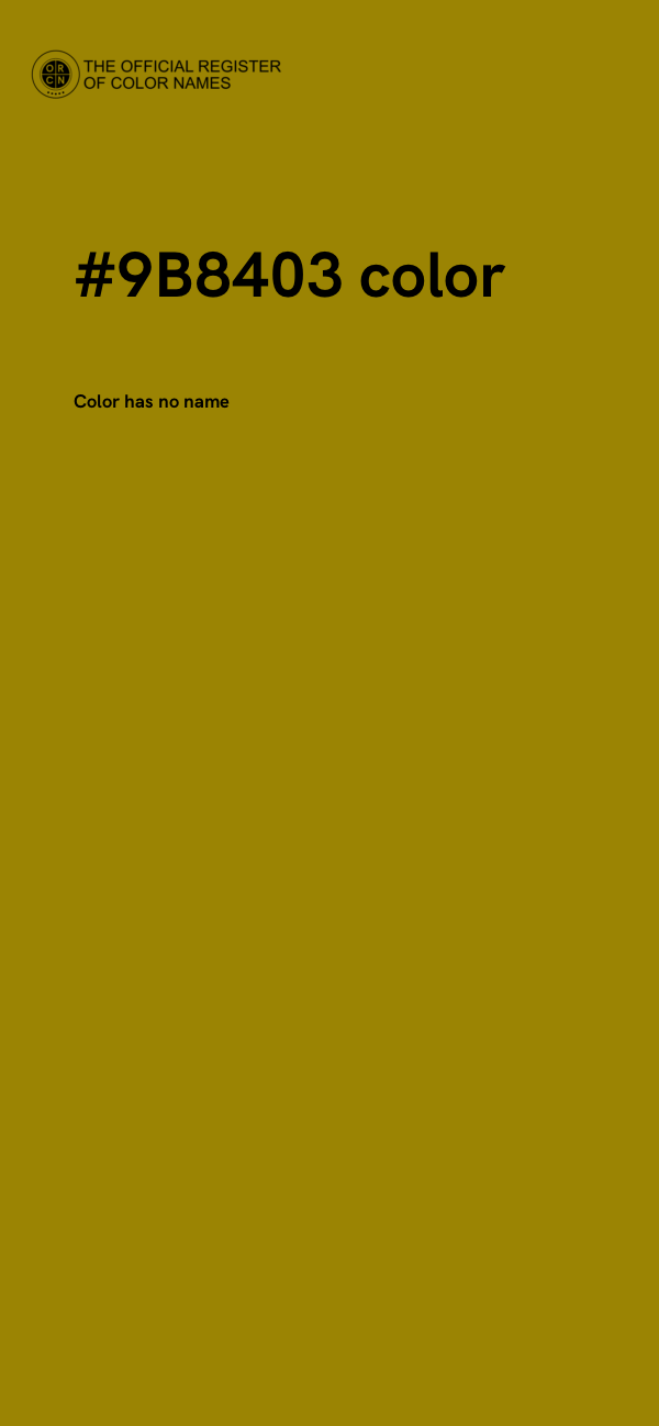 #9B8403 color image
