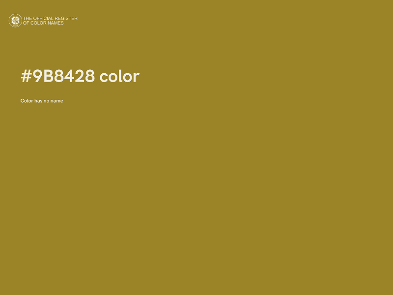 #9B8428 color image