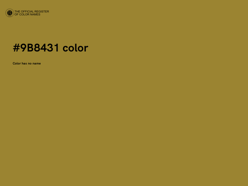 #9B8431 color image