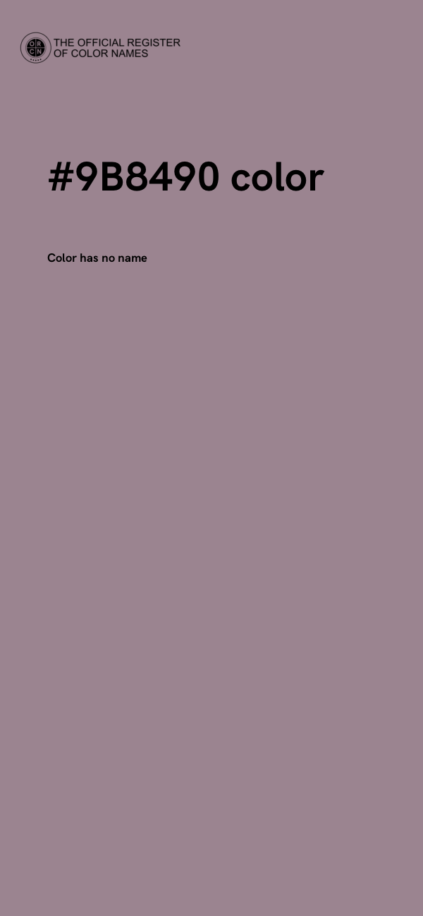 #9B8490 color image
