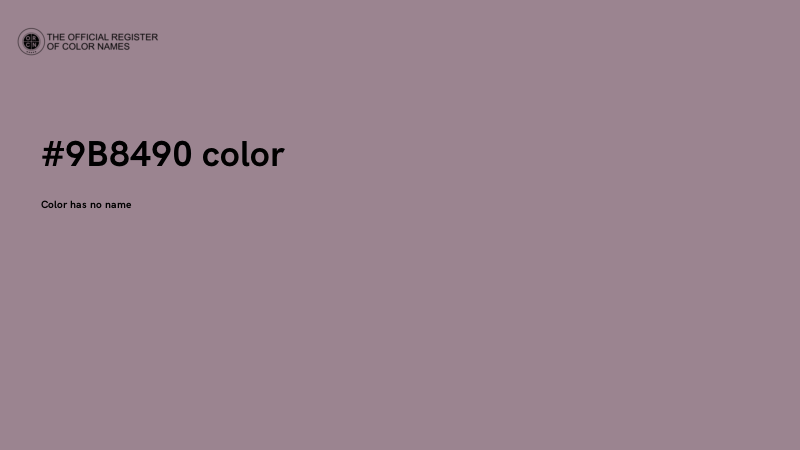 #9B8490 color image