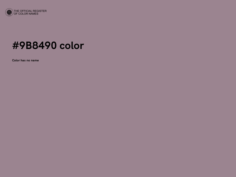 #9B8490 color image