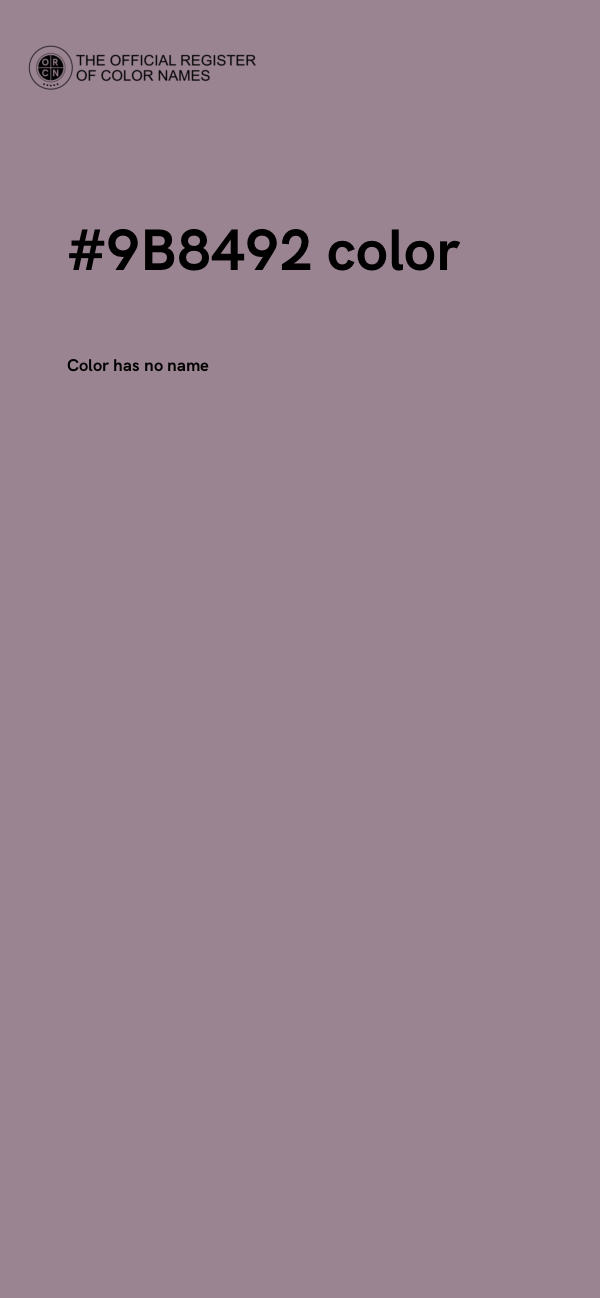 #9B8492 color image