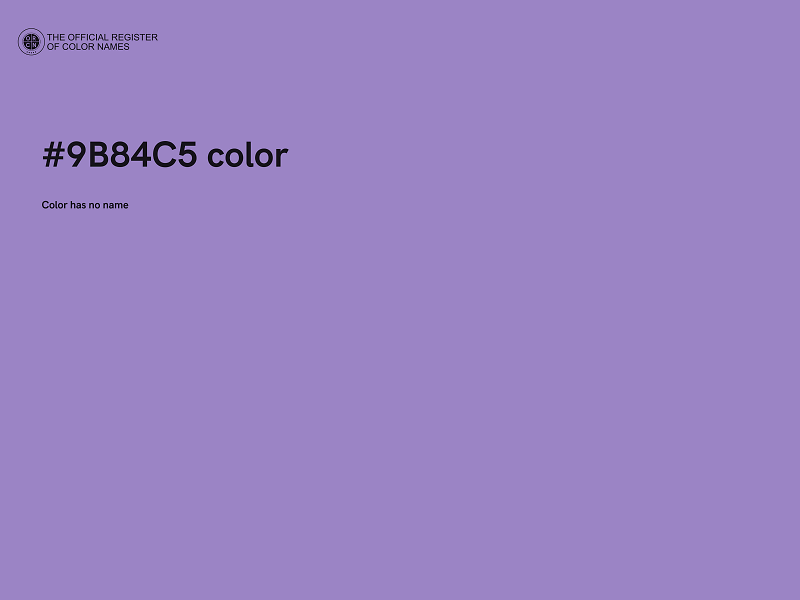 #9B84C5 color image