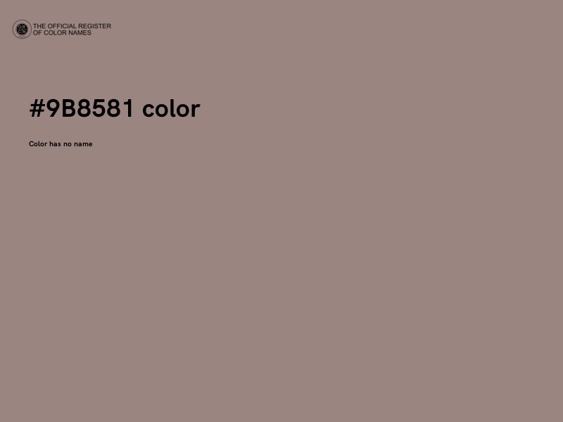 #9B8581 color image