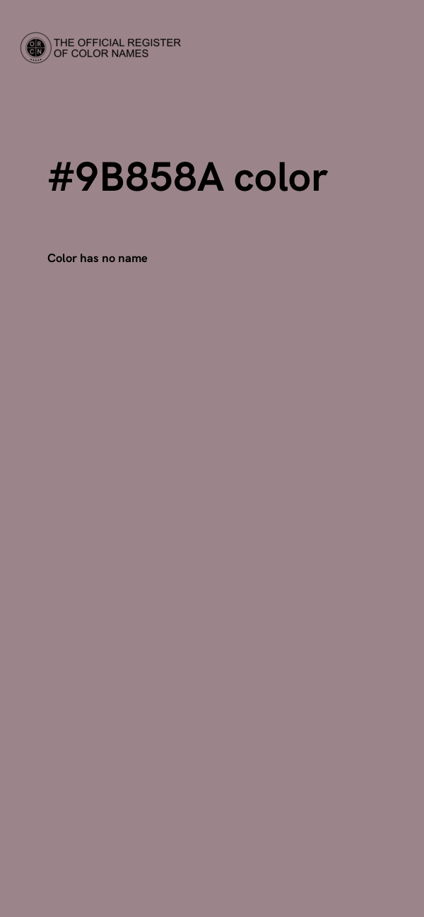 #9B858A color image