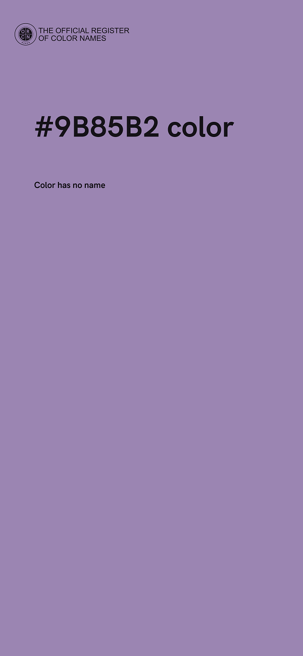 #9B85B2 color image