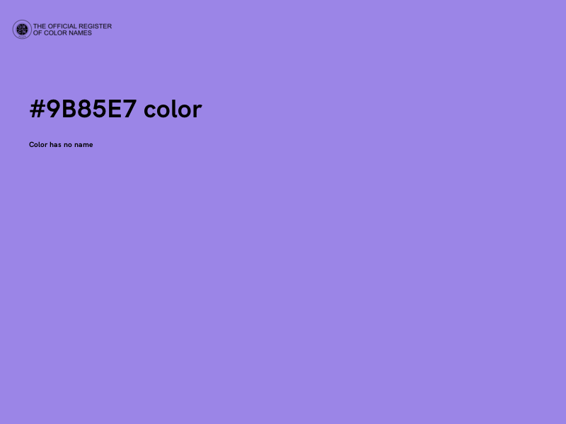 #9B85E7 color image