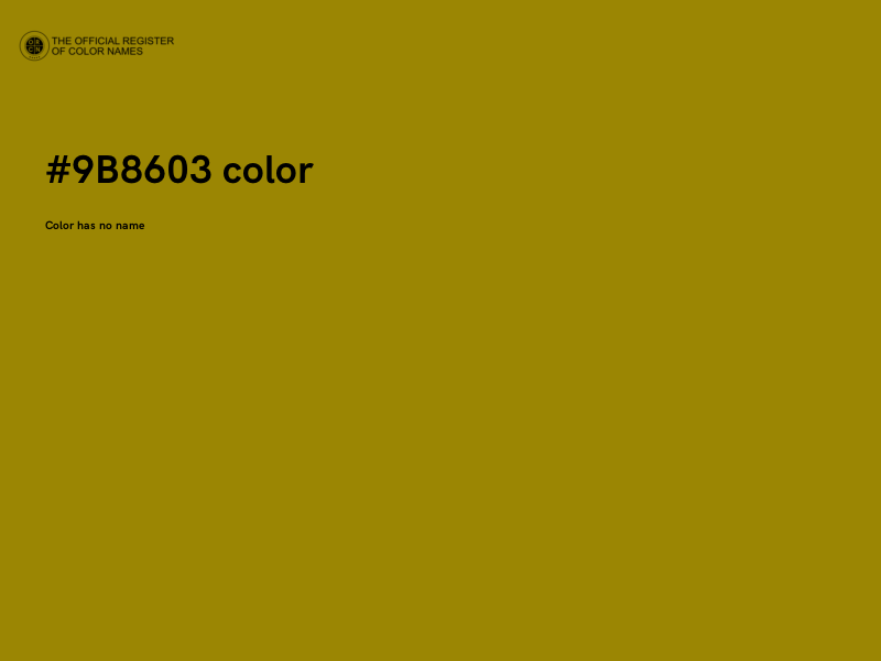 #9B8603 color image