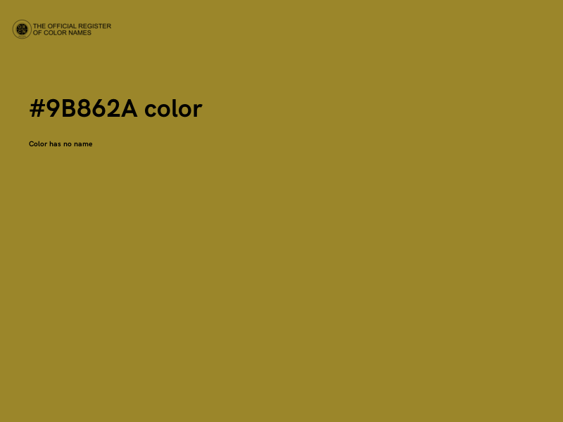 #9B862A color image