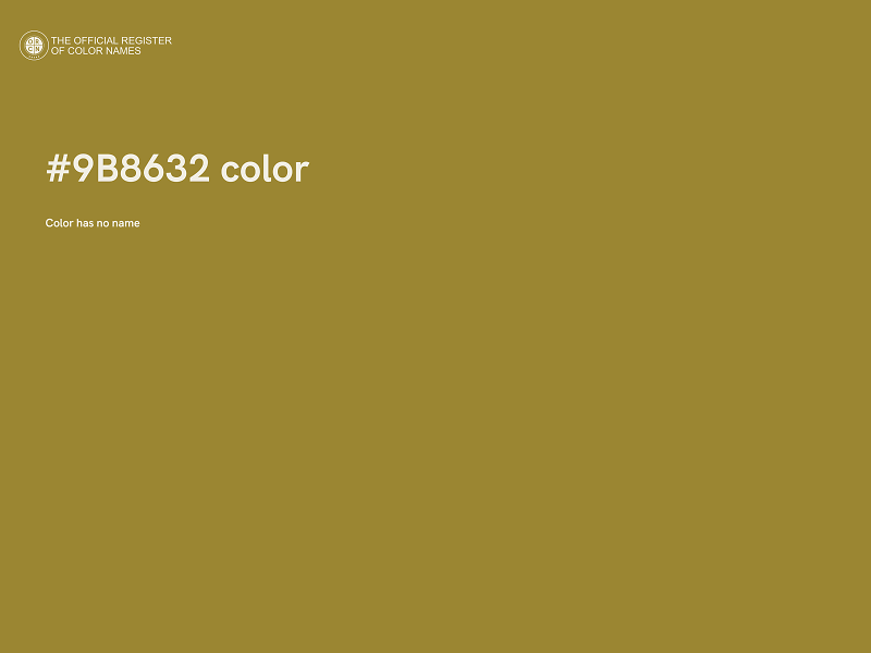 #9B8632 color image
