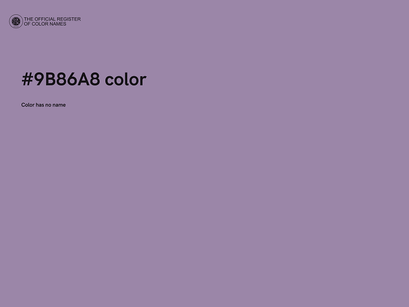 #9B86A8 color image