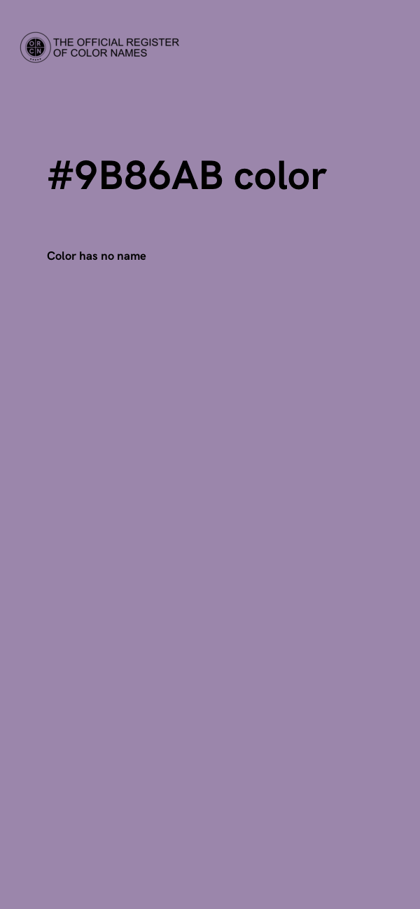 #9B86AB color image