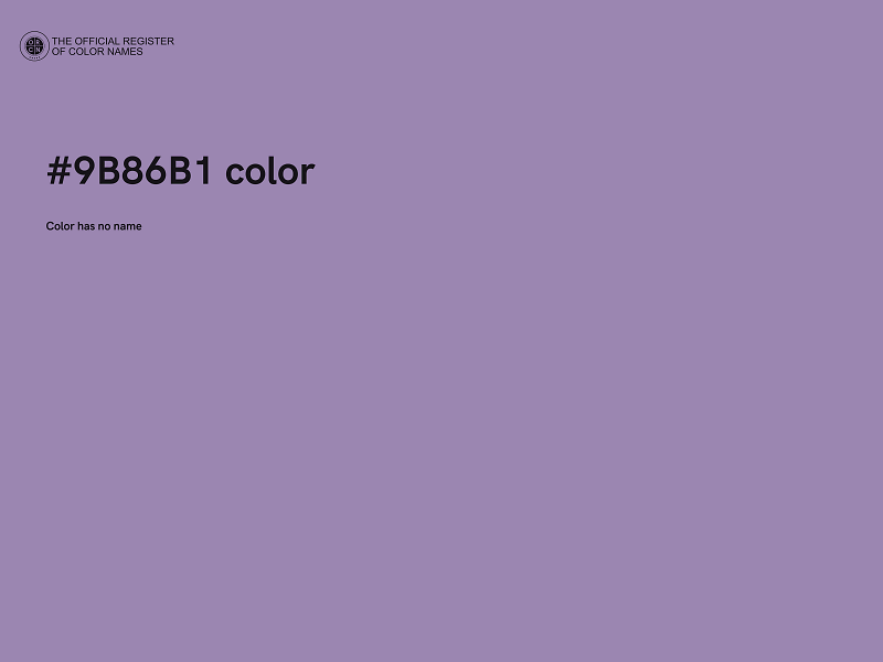 #9B86B1 color image