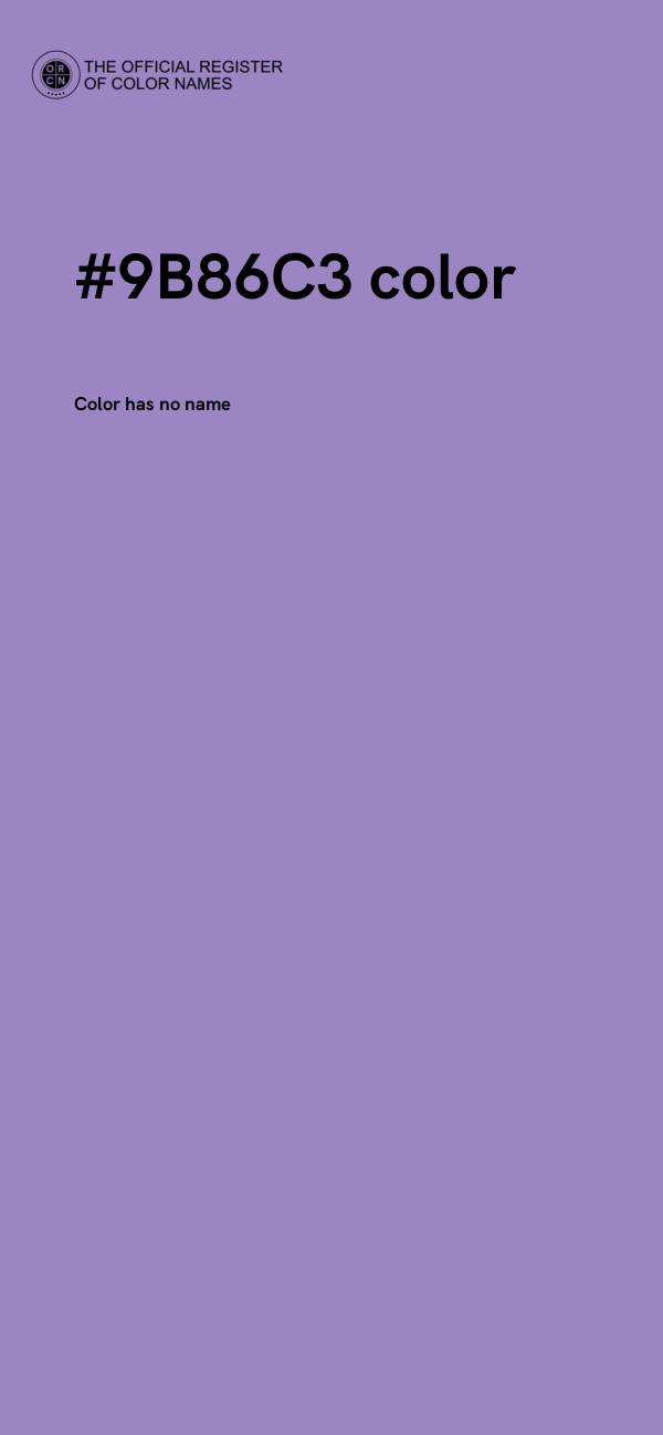 #9B86C3 color image
