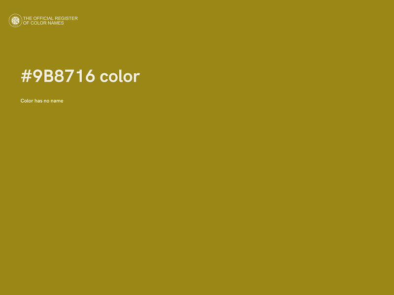 #9B8716 color image