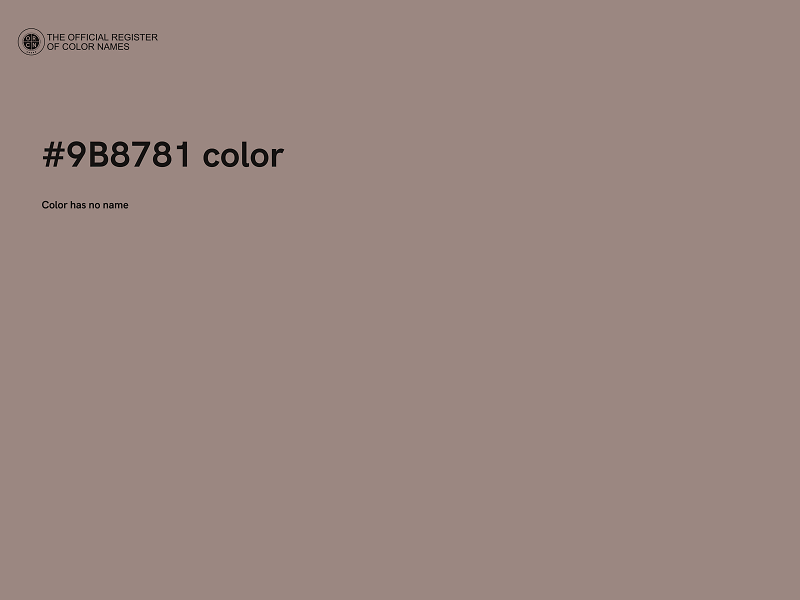 #9B8781 color image