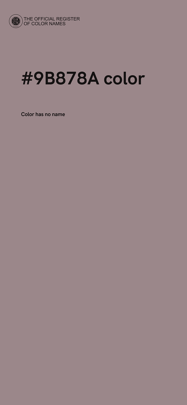 #9B878A color image