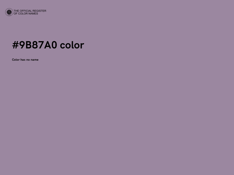 #9B87A0 color image
