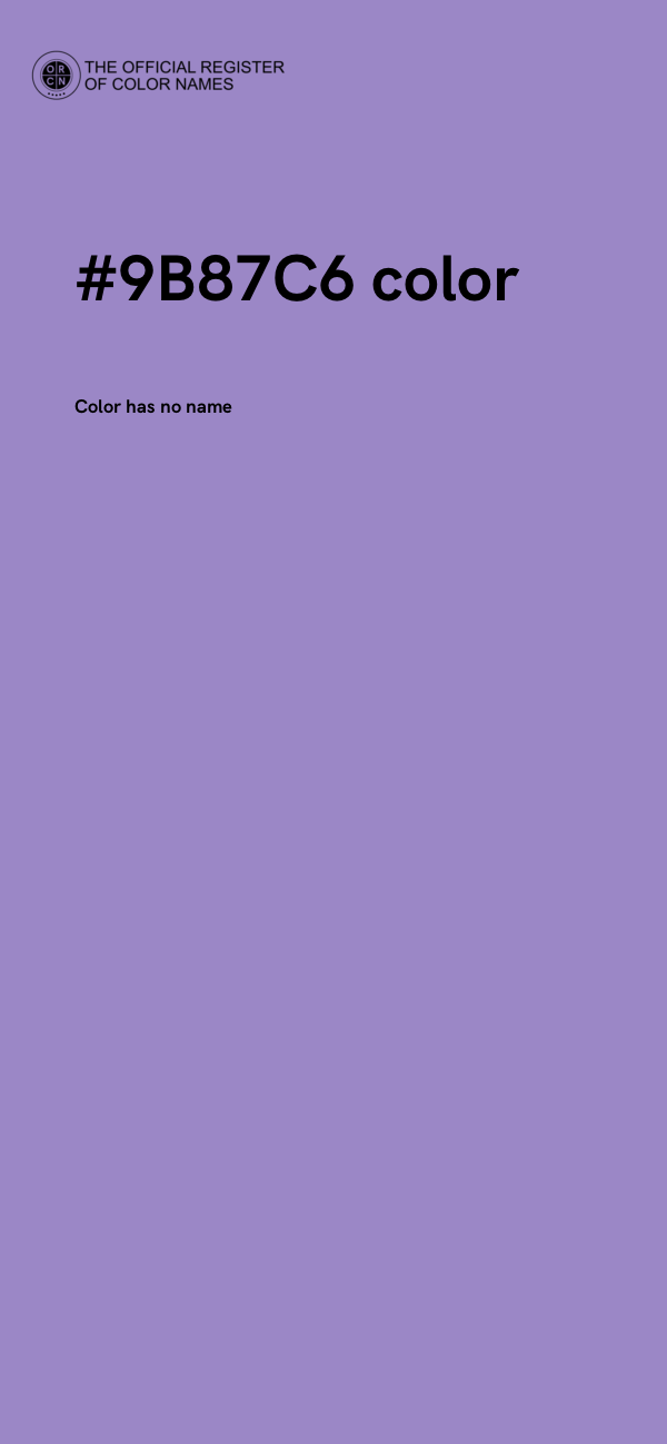 #9B87C6 color image
