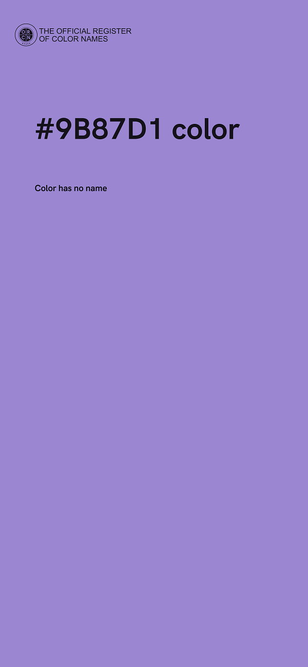 #9B87D1 color image