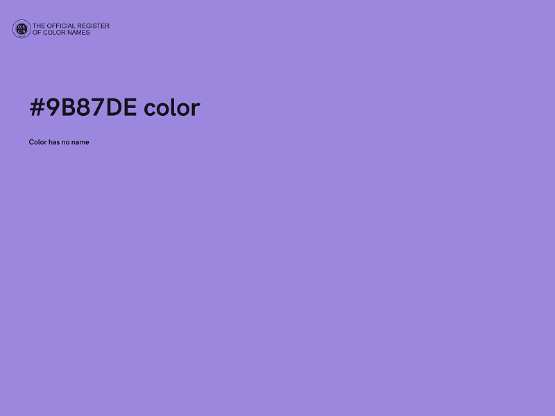 #9B87DE color image