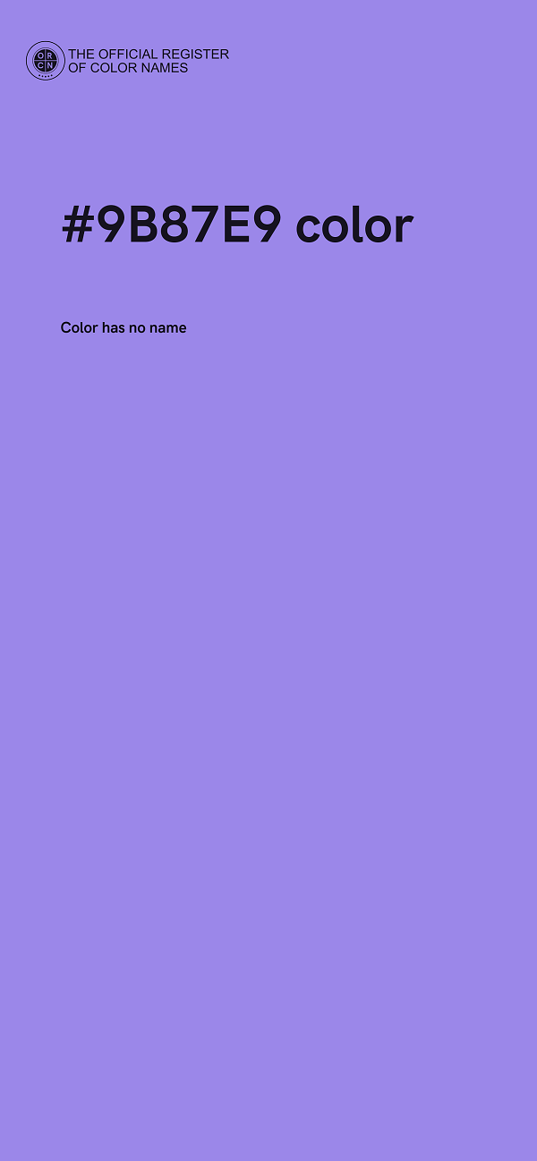 #9B87E9 color image