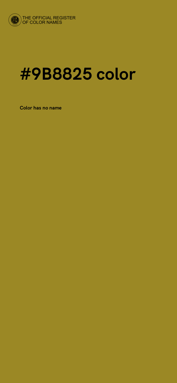 #9B8825 color image