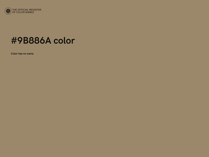 #9B886A color image