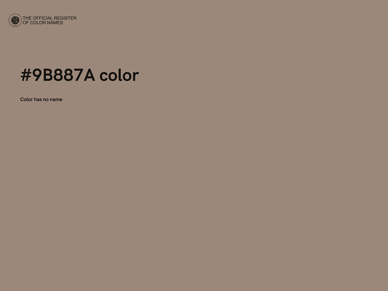 #9B887A color image