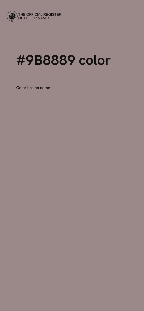 #9B8889 color image