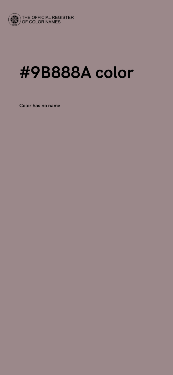 #9B888A color image