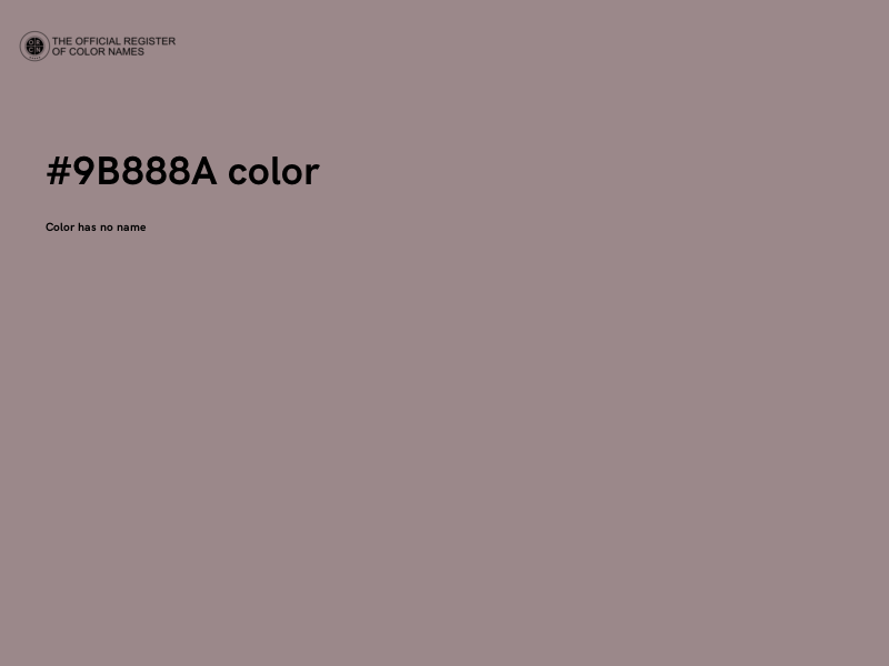 #9B888A color image